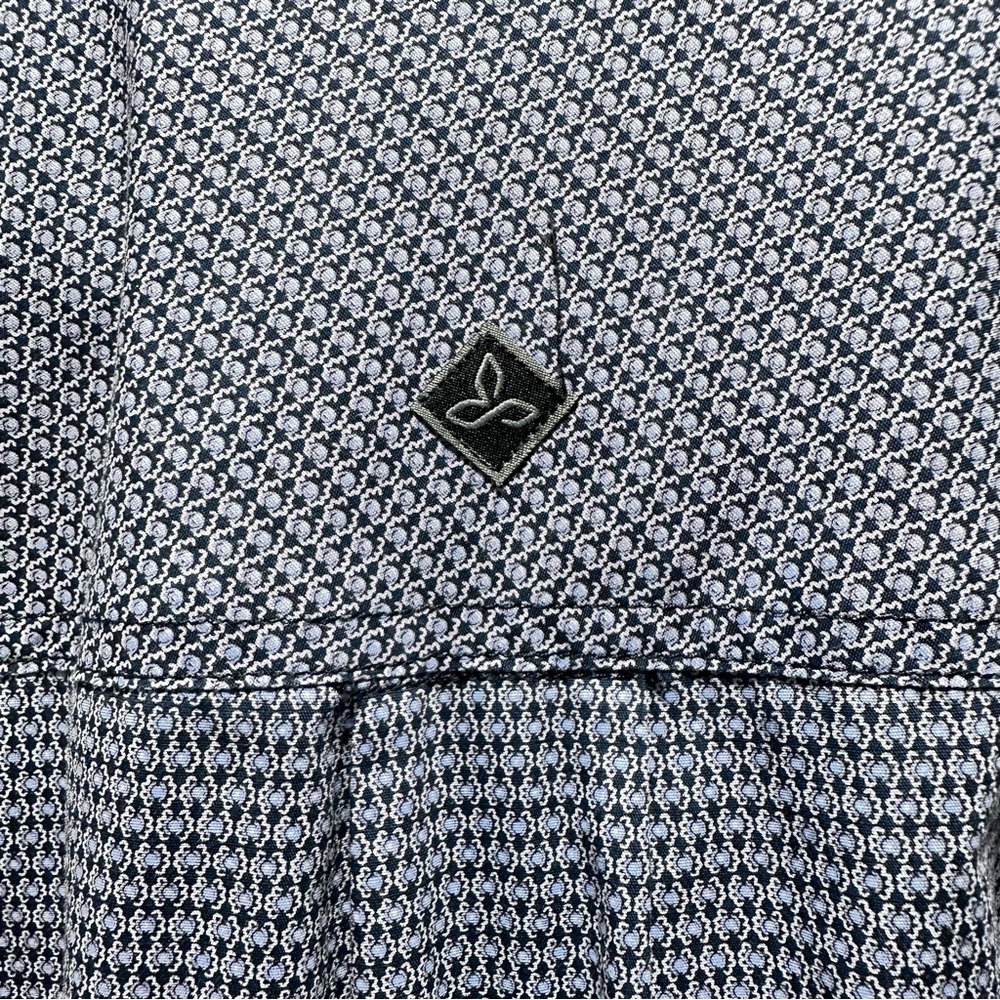 Prana Shirt Men’s Large Slim Fit Button Up Long Sleeve Organic Cotton Blue - Picture 5 of 10